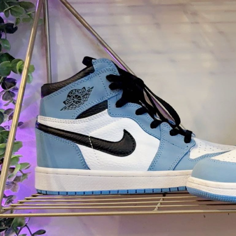 Nike Blue and White High-Top Sneakers
